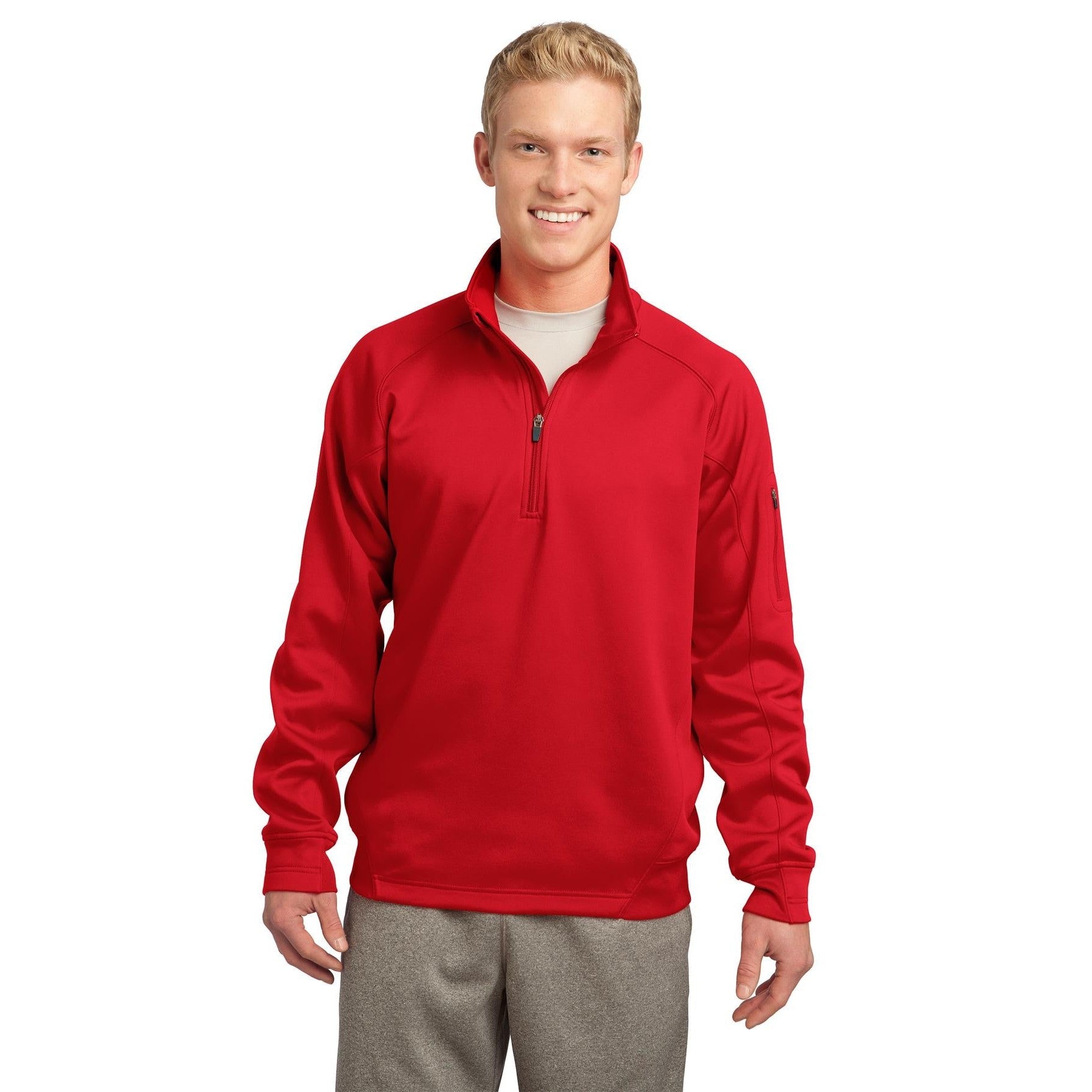 Sport-Tek-Sport-Tek® Tech Fleece 1/4-Zip Pullover. F247-MedTech-5